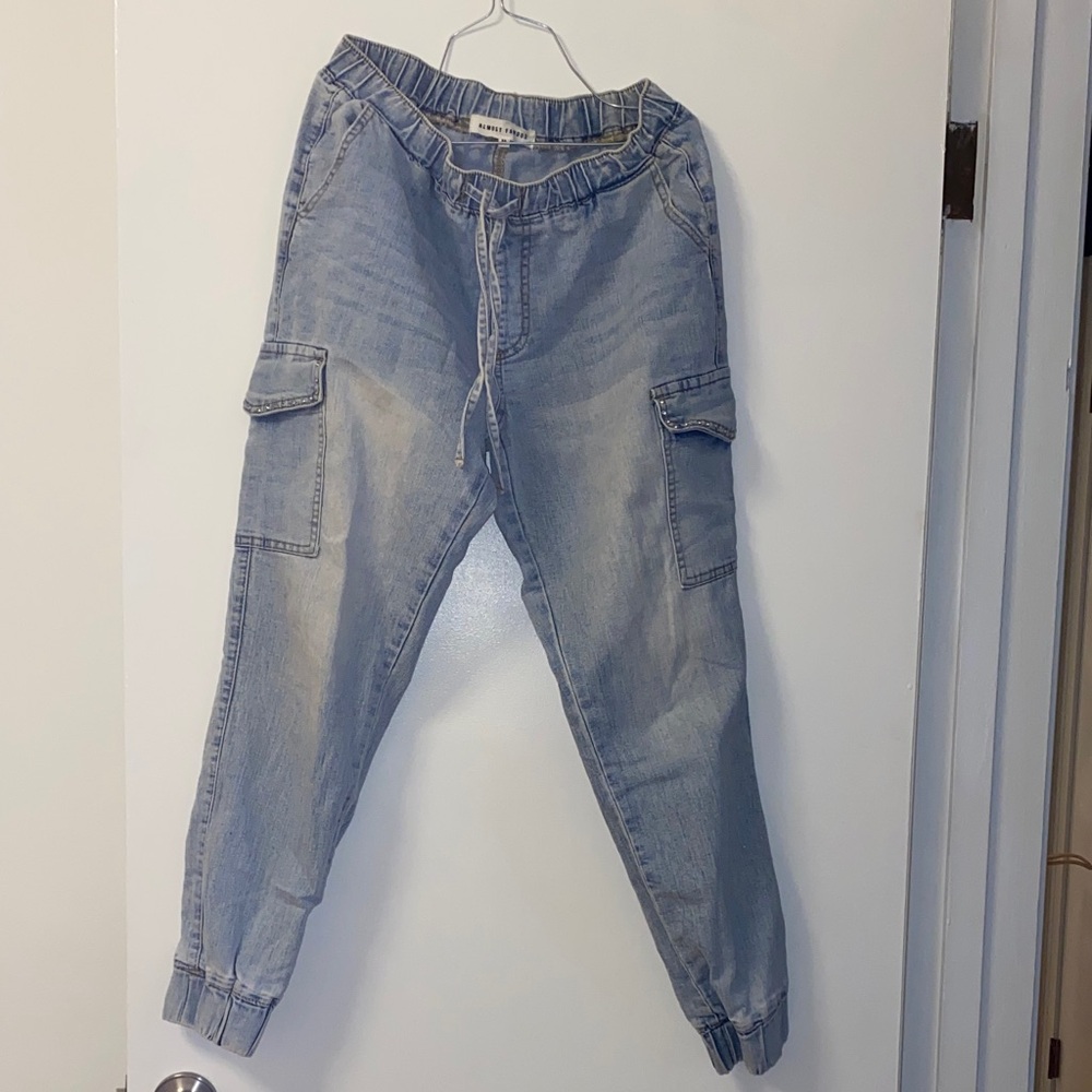 Almost Famous Light Blue Denim Joggers